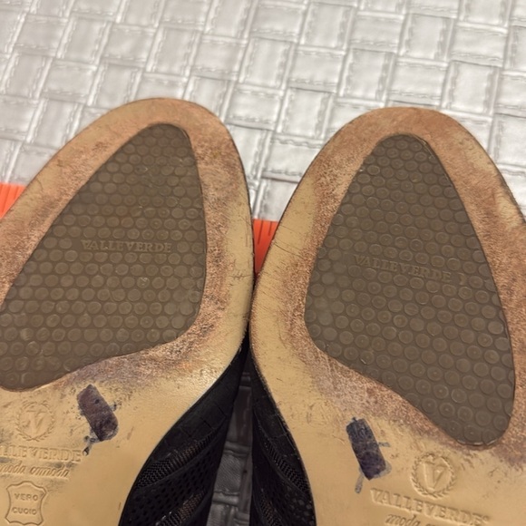 VALLEVERDE suede metallic silver low heels size 37 1/2 (6) - Picture 8 of 11